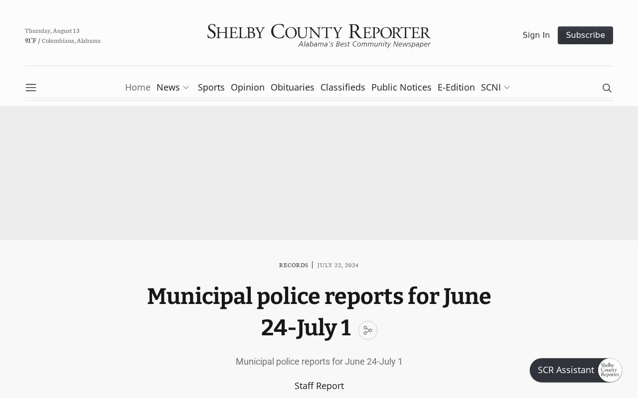 Shelby County crime news municipal police report record