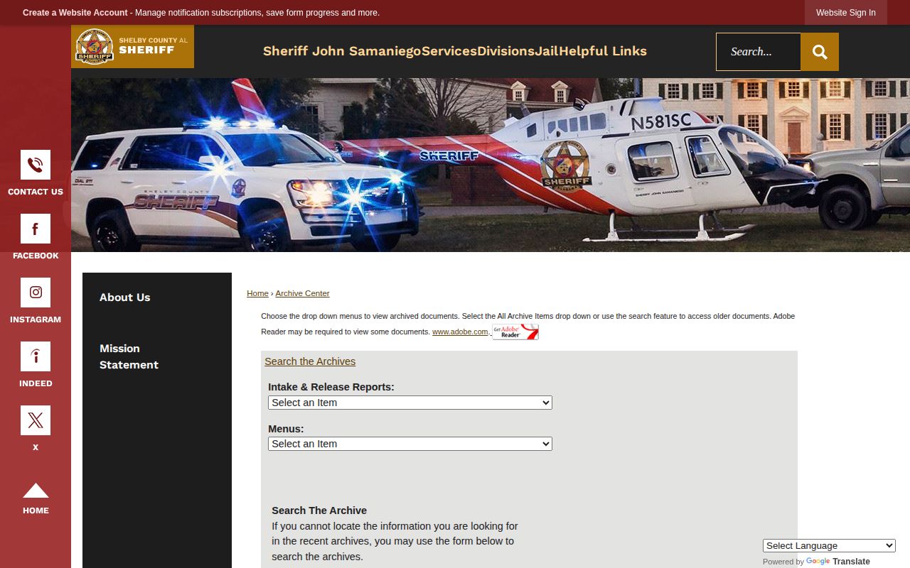 Shelby County booking records monthly intake and release archive